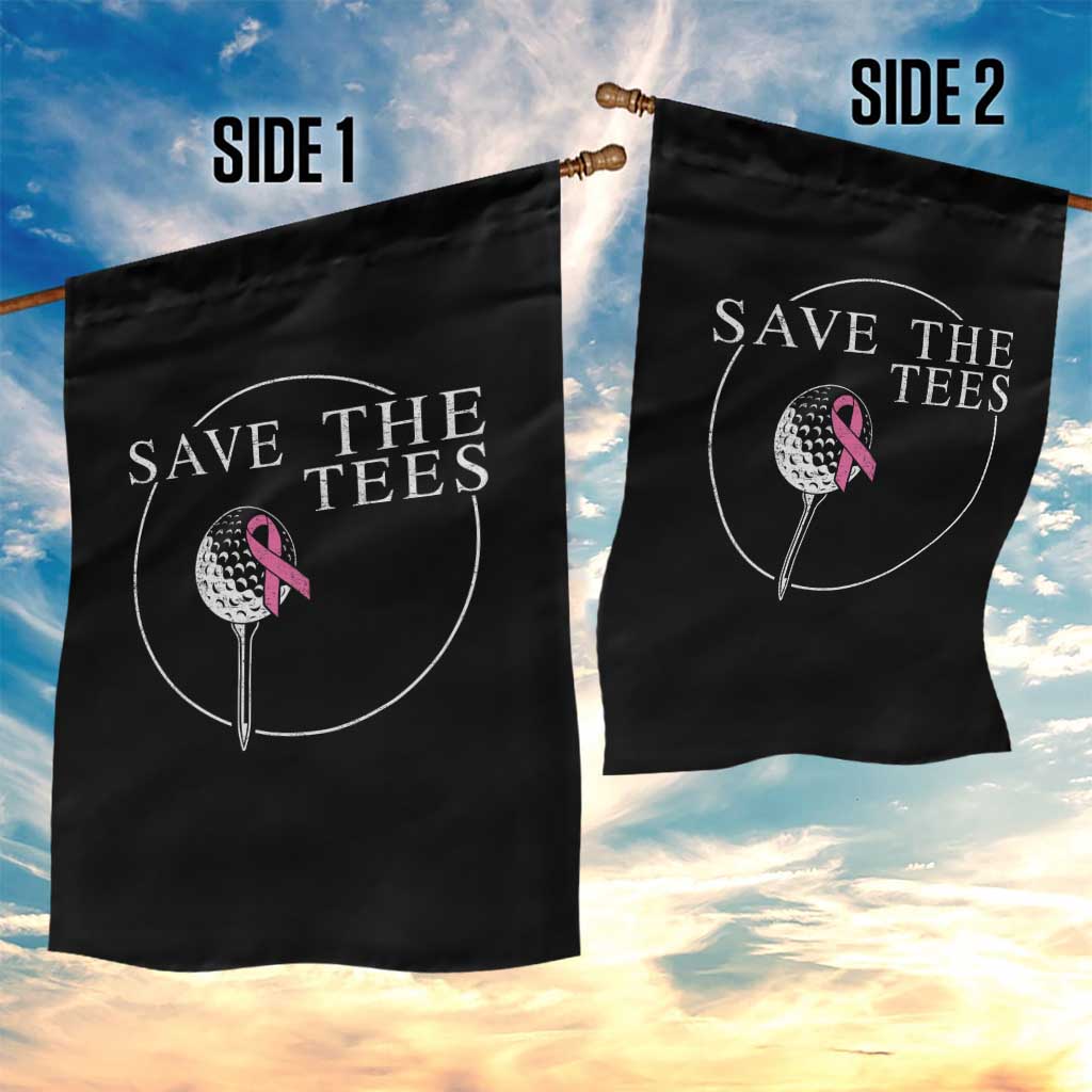 Breast Cancer Awareness Golf Garden Flag Pink Ribbon Save The Tees Fundraiser Team TS10 Print Your Wear