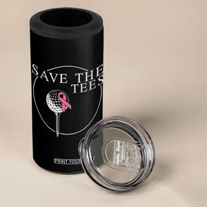Breast Cancer Awareness Golf 4 in 1 Can Cooler Tumbler Pink Ribbon Save The Tees Fundraiser Team TS10 Print Your Wear