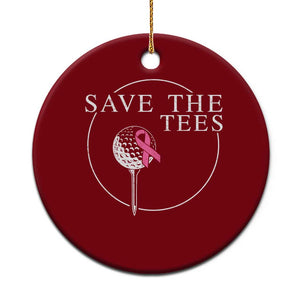 Breast Cancer Awareness Golf Ceramic Ornament Pink Ribbon Save The Tees Fundraiser Team TS10 1pc Red Print Your Wear