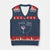 Breast Cancer Awareness Golf V-Neck Knit Sweater Vest Pink Ribbon Save The Tees Fundraiser Team TS10 Navy Red Print Your Wear