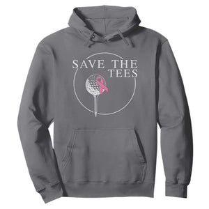 Breast Cancer Awareness Golf Hoodie Pink Ribbon Save The Tees Fundraiser Team TS10 Charcoal Print Your Wear