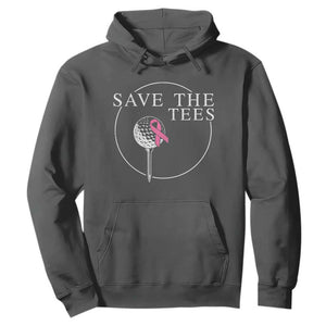 Breast Cancer Awareness Golf Hoodie Pink Ribbon Save The Tees Fundraiser Team TS10 Dark Heather Print Your Wear