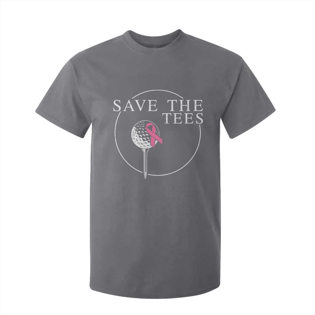 Breast Cancer Awareness Golf T Shirt For Kid Pink Ribbon Save The Tees Fundraiser Team TS10 Charcoal Print Your Wear
