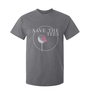 Breast Cancer Awareness Golf T Shirt For Kid Pink Ribbon Save The Tees Fundraiser Team TS10 Charcoal Print Your Wear