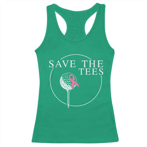 Breast Cancer Awareness Golf Racerback Tank Top Pink Ribbon Save The Tees Fundraiser Team TS10 Irish Green Print Your Wear