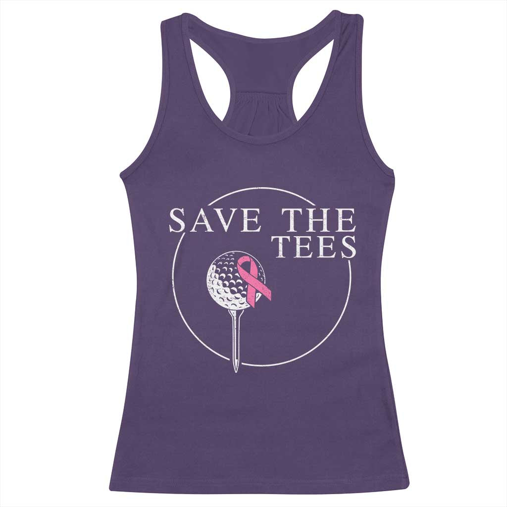 Breast Cancer Awareness Golf Racerback Tank Top Pink Ribbon Save The Tees Fundraiser Team TS10 Purple Print Your Wear