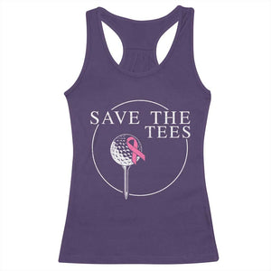 Breast Cancer Awareness Golf Racerback Tank Top Pink Ribbon Save The Tees Fundraiser Team TS10 Purple Print Your Wear