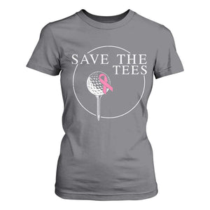 Breast Cancer Awareness Golf T Shirt For Women Pink Ribbon Save The Tees Fundraiser Team TS10 Charcoal Print Your Wear