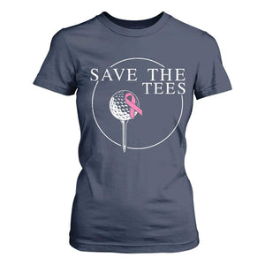 Breast Cancer Awareness Golf T Shirt For Women Pink Ribbon Save The Tees Fundraiser Team TS10 Navy Print Your Wear