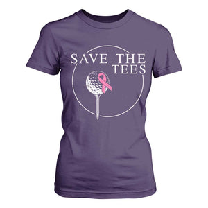 Breast Cancer Awareness Golf T Shirt For Women Pink Ribbon Save The Tees Fundraiser Team TS10 Purple Print Your Wear