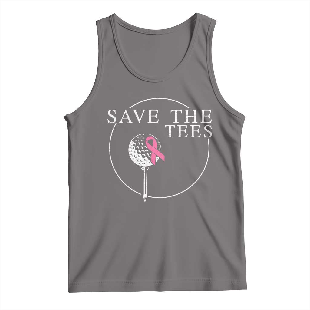 Breast Cancer Awareness Golf Tank Top Pink Ribbon Save The Tees Fundraiser Team TS10 Deep Heather Print Your Wear