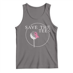 Breast Cancer Awareness Golf Tank Top Pink Ribbon Save The Tees Fundraiser Team TS10 Deep Heather Print Your Wear