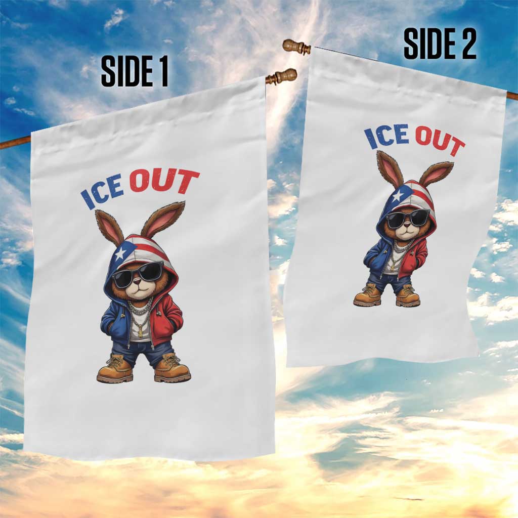Cool Bunny Ice Out Garden Flag Puerto Rican Flag Hoodie Outfit Vibes Boricua TS10 Print Your Wear