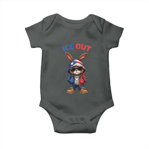 Cool Bunny Ice Out Baby Onesie Puerto Rican Flag Hoodie Outfit Vibes Boricua TS10 Dark Heather Print Your Wear