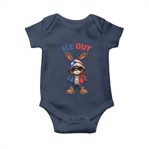 Cool Bunny Ice Out Baby Onesie Puerto Rican Flag Hoodie Outfit Vibes Boricua TS10 Navy Print Your Wear