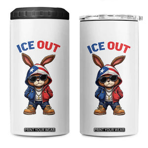 Cool Bunny Ice Out 4 in 1 Can Cooler Tumbler Puerto Rican Flag Hoodie Outfit Vibes Boricua TS10 One Size: 16 oz White Print Your Wear