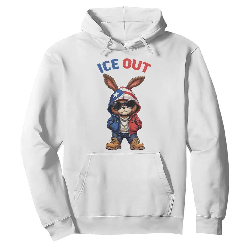 Cool Bunny Ice Out Hoodie Puerto Rican Flag Hoodie Outfit Vibes Boricua TS10 White Print Your Wear