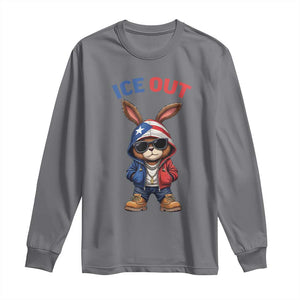 Cool Bunny Ice Out Long Sleeve Shirt Puerto Rican Flag Hoodie Outfit Vibes Boricua TS10 Charcoal Print Your Wear