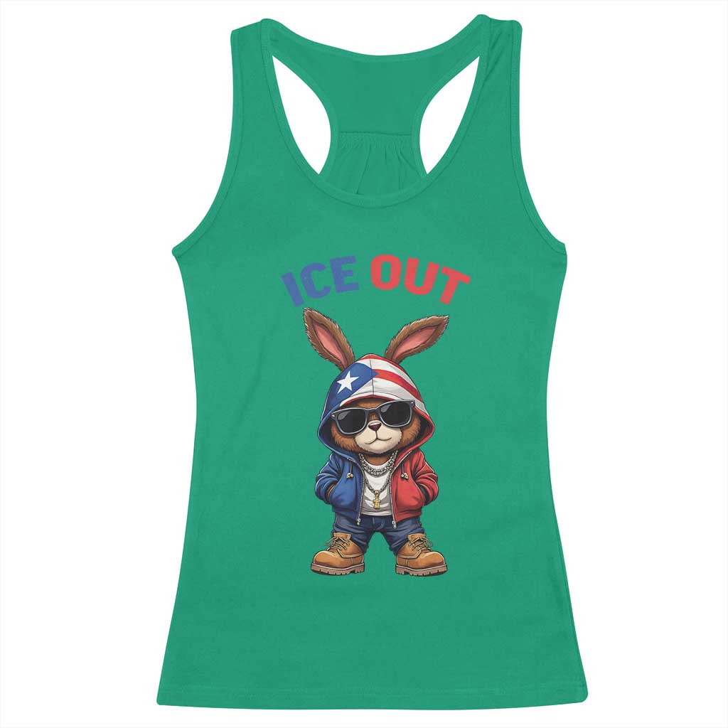 Cool Bunny Ice Out Racerback Tank Top Puerto Rican Flag Hoodie Outfit Vibes Boricua TS10 Irish Green Print Your Wear