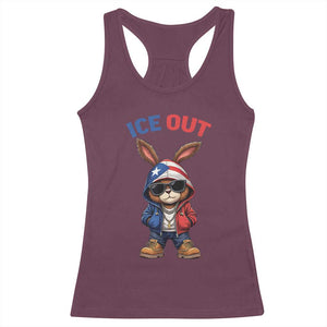 Cool Bunny Ice Out Racerback Tank Top Puerto Rican Flag Hoodie Outfit Vibes Boricua TS10 Maroon Print Your Wear