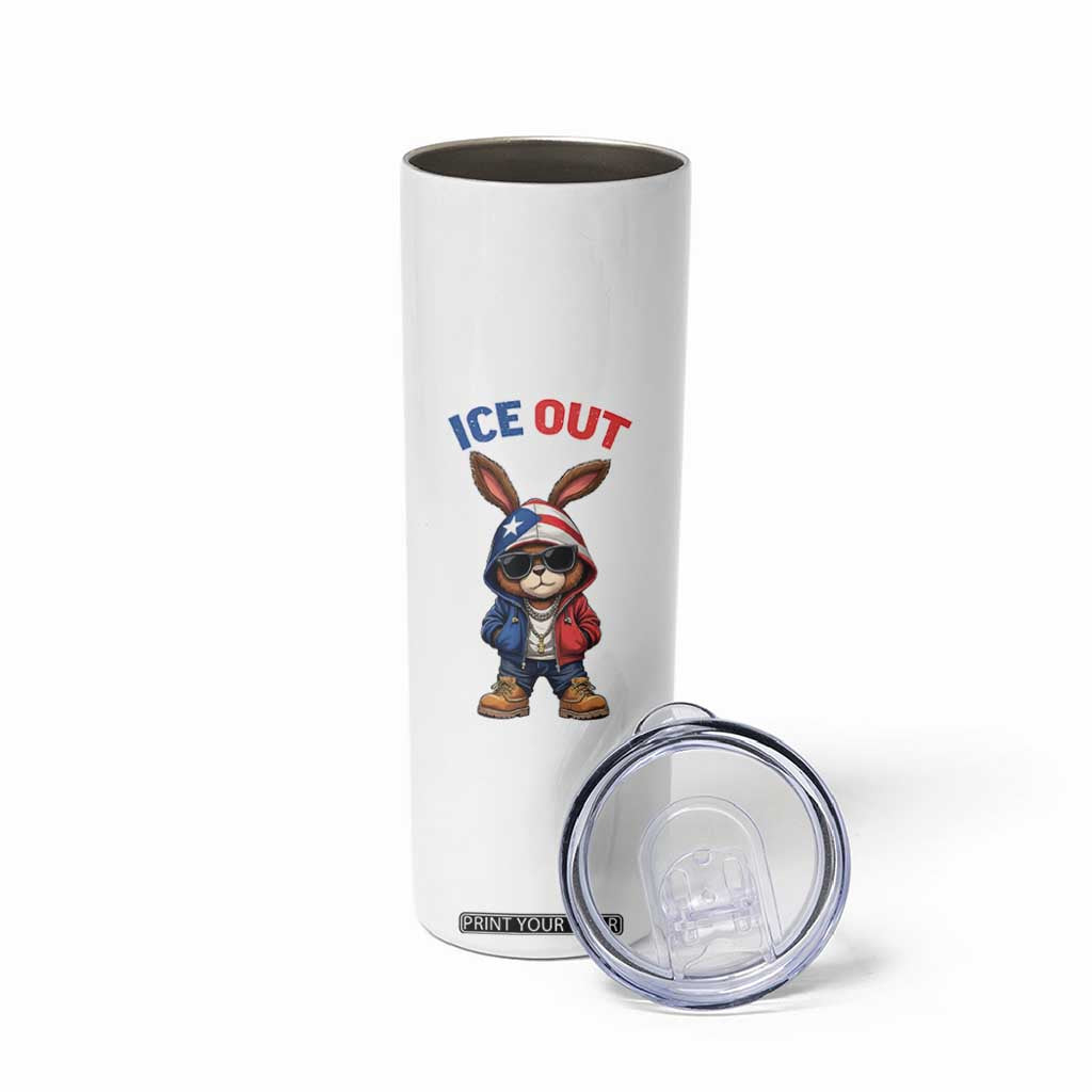 Cool Bunny Ice Out Skinny Tumbler Puerto Rican Flag Hoodie Outfit Vibes Boricua TS10 Print Your Wear