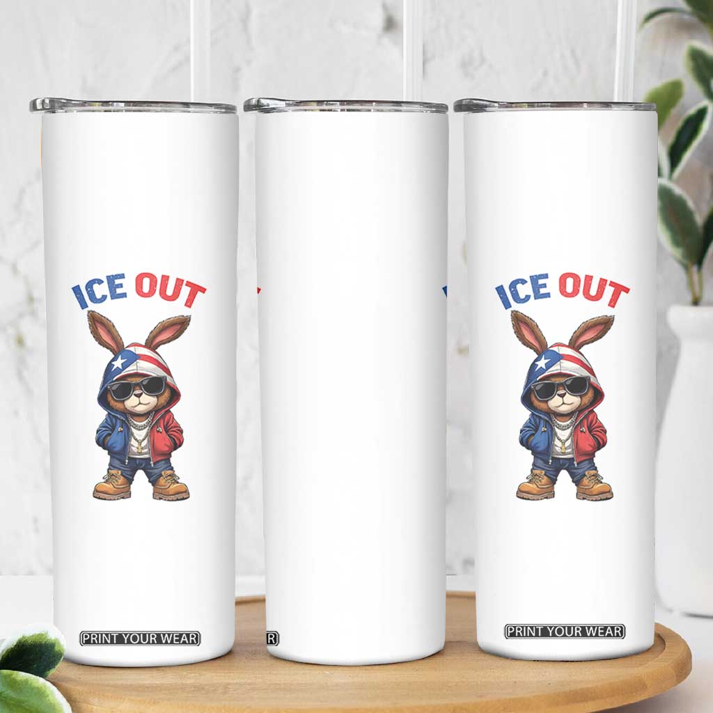 Cool Bunny Ice Out Skinny Tumbler Puerto Rican Flag Hoodie Outfit Vibes Boricua TS10 Print Your Wear