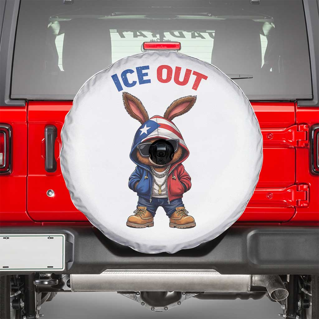 Cool Bunny Ice Out Spare Tire Cover Puerto Rican Flag Hoodie Outfit Vibes Boricua TS10 White Print Your Wear