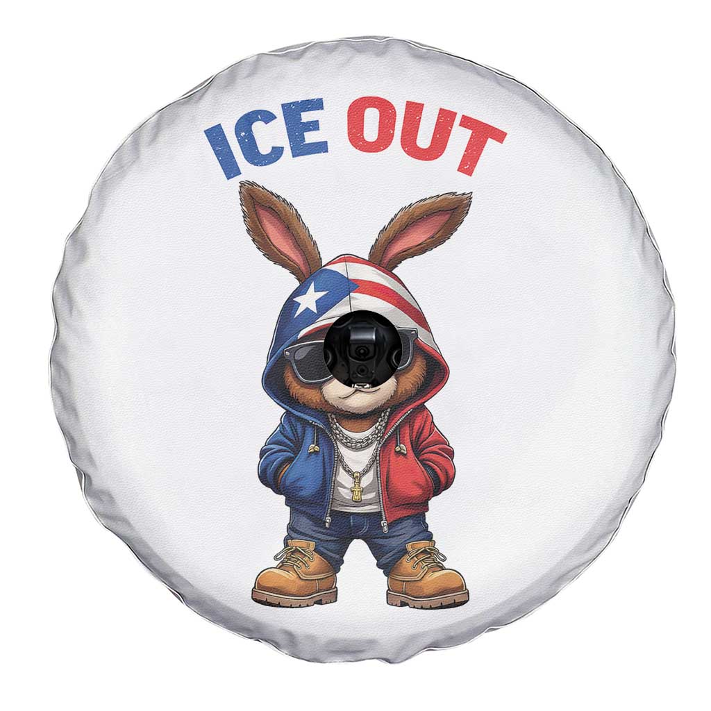 Cool Bunny Ice Out Spare Tire Cover Puerto Rican Flag Hoodie Outfit Vibes Boricua TS10 Print Your Wear