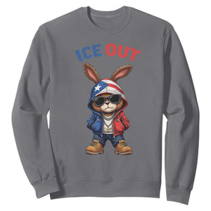 Cool Bunny Ice Out Sweatshirt Puerto Rican Flag Hoodie Outfit Vibes Boricua TS10 Charcoal Print Your Wear