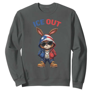 Cool Bunny Ice Out Sweatshirt Puerto Rican Flag Hoodie Outfit Vibes Boricua TS10 Dark Heather Print Your Wear