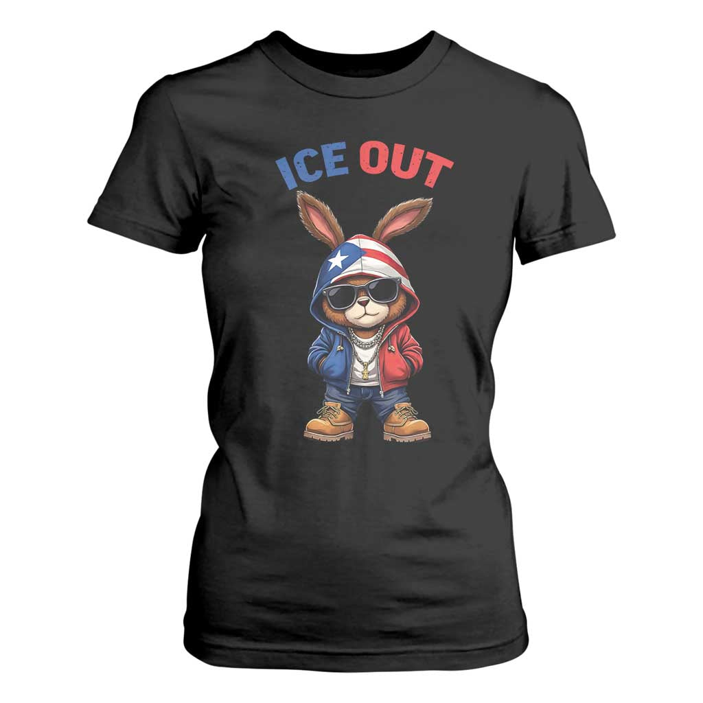 Cool Bunny Ice Out T Shirt For Women Puerto Rican Flag Hoodie Outfit Vibes Boricua TS10 Black Print Your Wear