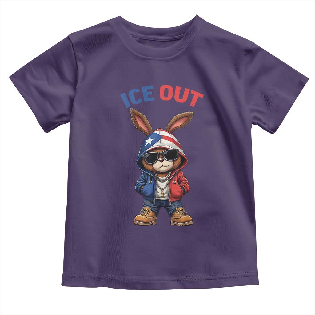 Cool Bunny Ice Out Toddler T Shirt Puerto Rican Flag Hoodie Outfit Vibes Boricua TS10 Purple Print Your Wear