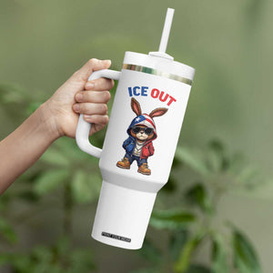 Cool Bunny Ice Out Tumbler With Handle Puerto Rican Flag Hoodie Outfit Vibes Boricua TS10 Print Your Wear