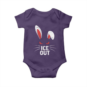Bunny Ice Out Baby Onesie Resist FDT Anti Immigration Enforcement TS10 Purple Print Your Wear