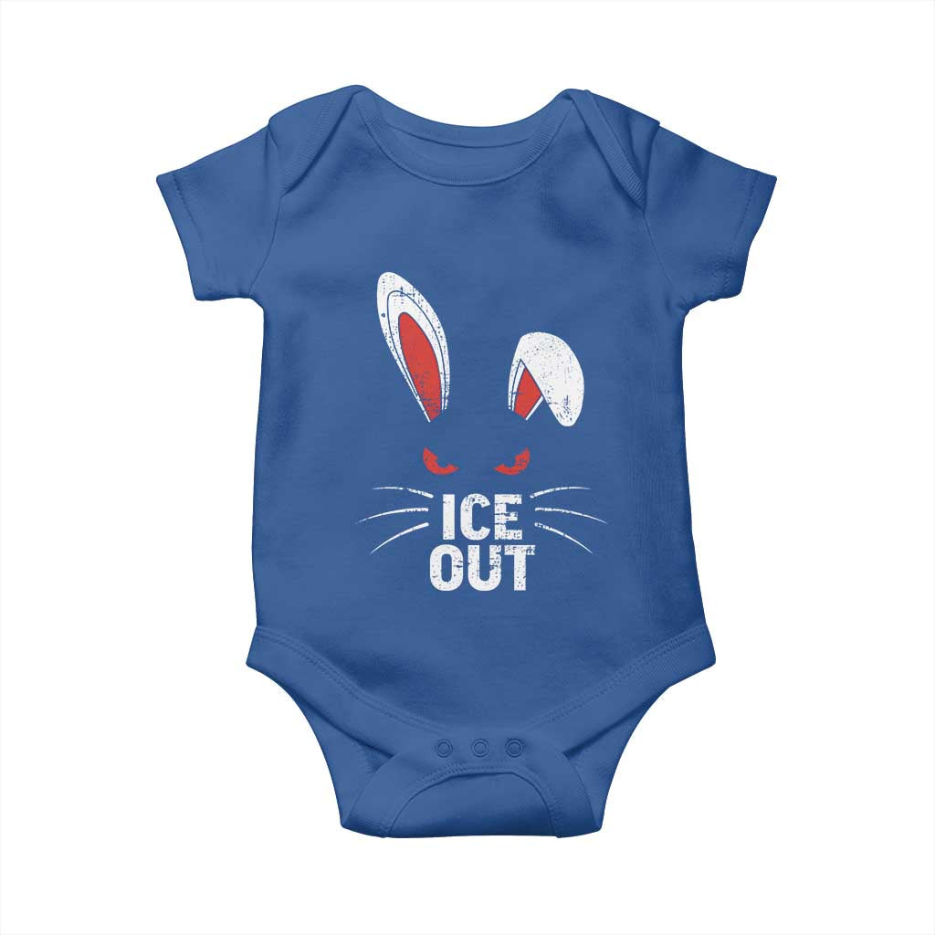Bunny Ice Out Baby Onesie Resist FDT Anti Immigration Enforcement TS10 Royal Blue Print Your Wear
