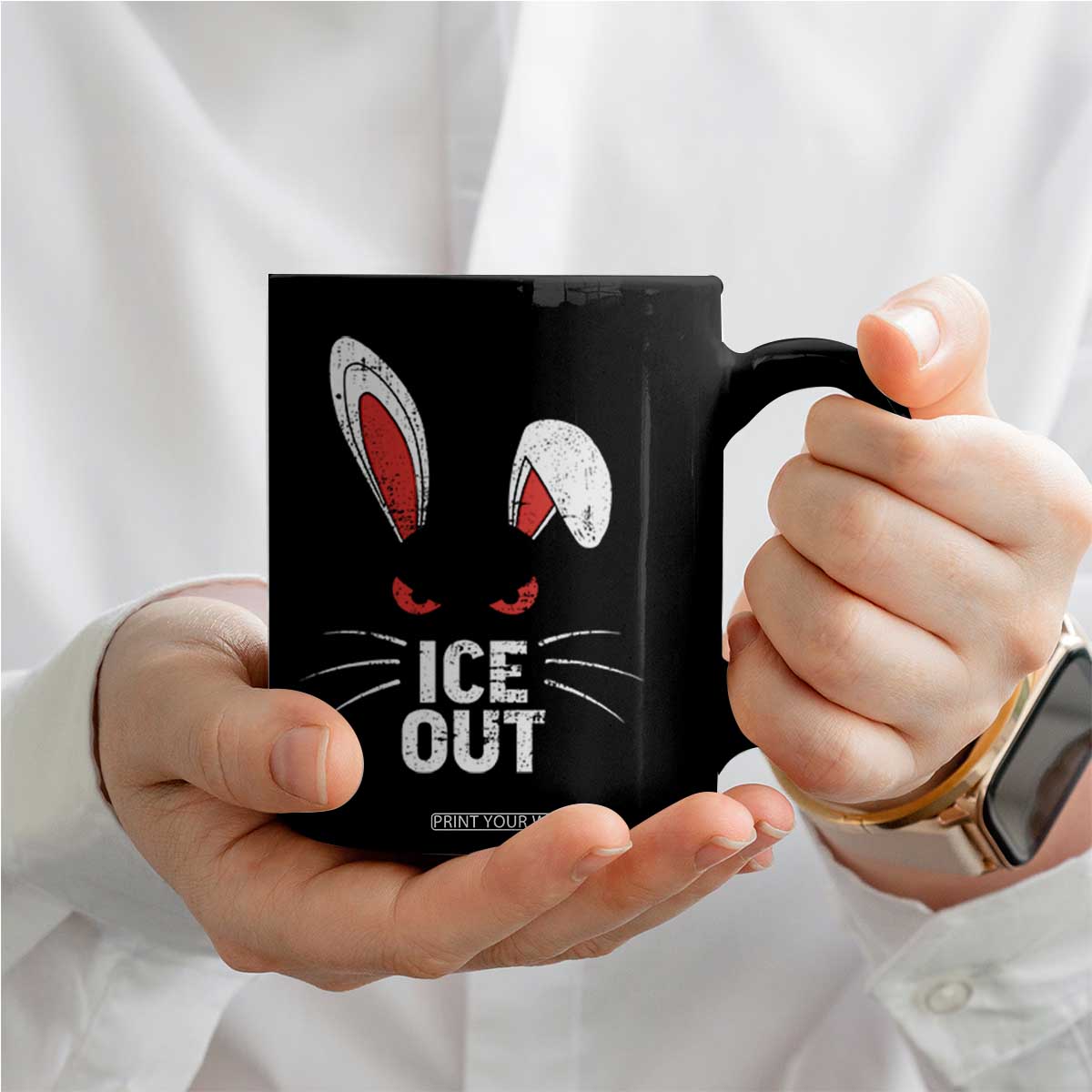 Bunny Ice Out Coffee Mug Resist FDT Anti Immigration Enforcement TS10 Print Your Wear
