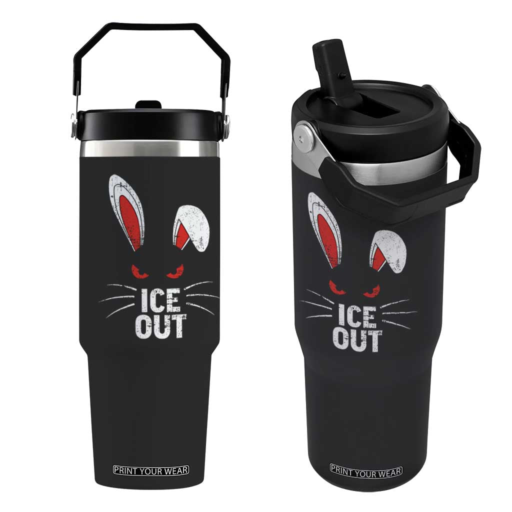 Bunny Ice Out Flip Straw Tumbler Resist FDT Anti Immigration Enforcement TS10 One Size: 30 oz Black Print Your Wear