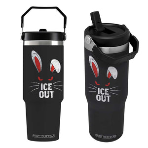 Bunny Ice Out Flip Straw Tumbler Resist FDT Anti Immigration Enforcement TS10 One Size: 30 oz Black Print Your Wear