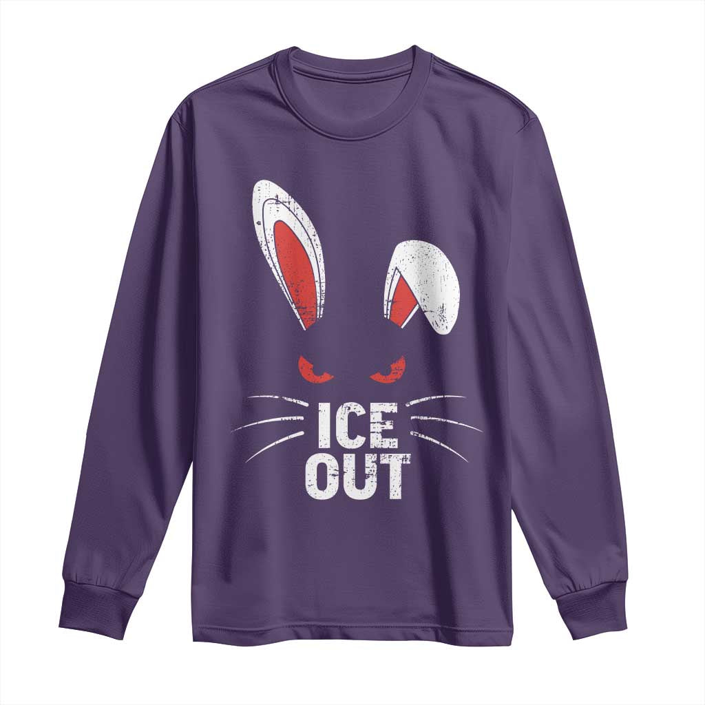 Bunny Ice Out Long Sleeve Shirt Resist FDT Anti Immigration Enforcement TS10 Purple Print Your Wear