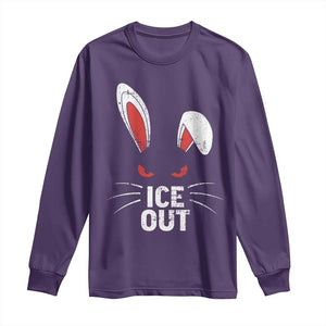 Bunny Ice Out Long Sleeve Shirt Resist FDT Anti Immigration Enforcement TS10 Purple Print Your Wear