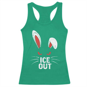 Bunny Ice Out Racerback Tank Top Resist FDT Anti Immigration Enforcement TS10 Irish Green Print Your Wear