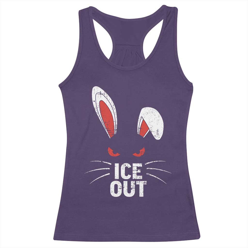 Bunny Ice Out Racerback Tank Top Resist FDT Anti Immigration Enforcement TS10 Purple Print Your Wear