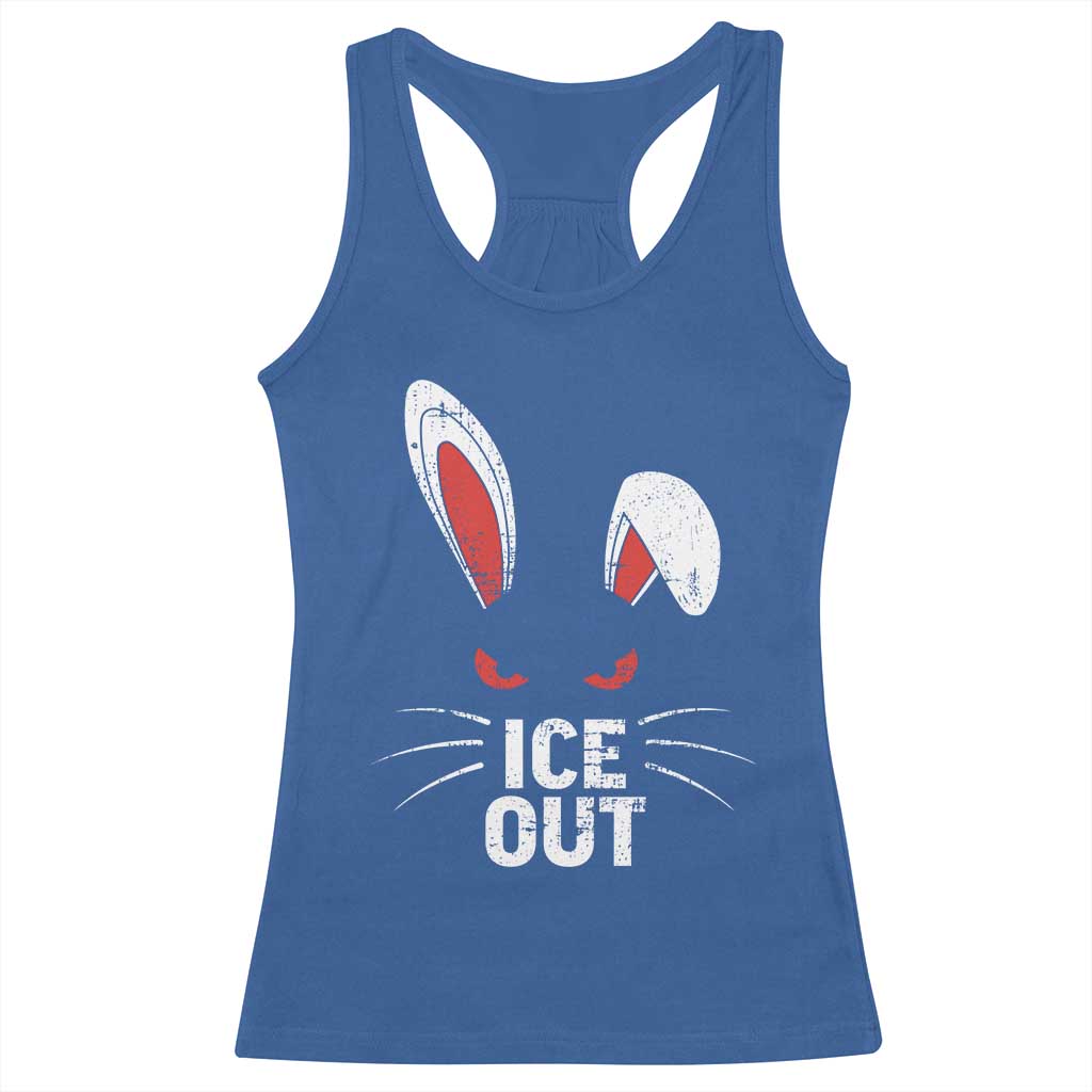 Bunny Ice Out Racerback Tank Top Resist FDT Anti Immigration Enforcement TS10 Royal Blue Print Your Wear