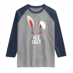 Bunny Ice Out Raglan Shirt Resist FDT Anti Immigration Enforcement TS10 Sport Gray Navy Print Your Wear