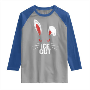 Bunny Ice Out Raglan Shirt Resist FDT Anti Immigration Enforcement TS10 Sport Gray Royal Print Your Wear