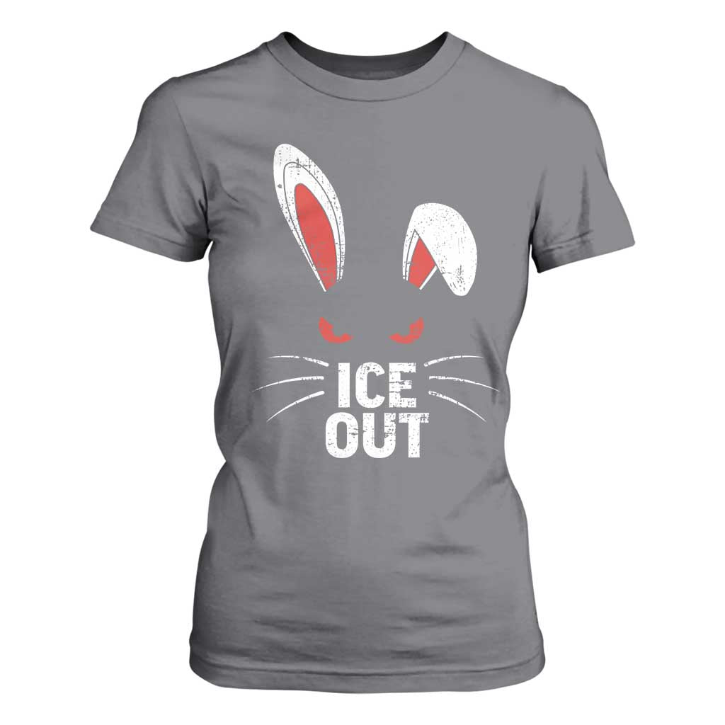 Bunny Ice Out T Shirt For Women Resist FDT Anti Immigration Enforcement TS10 Charcoal Print Your Wear
