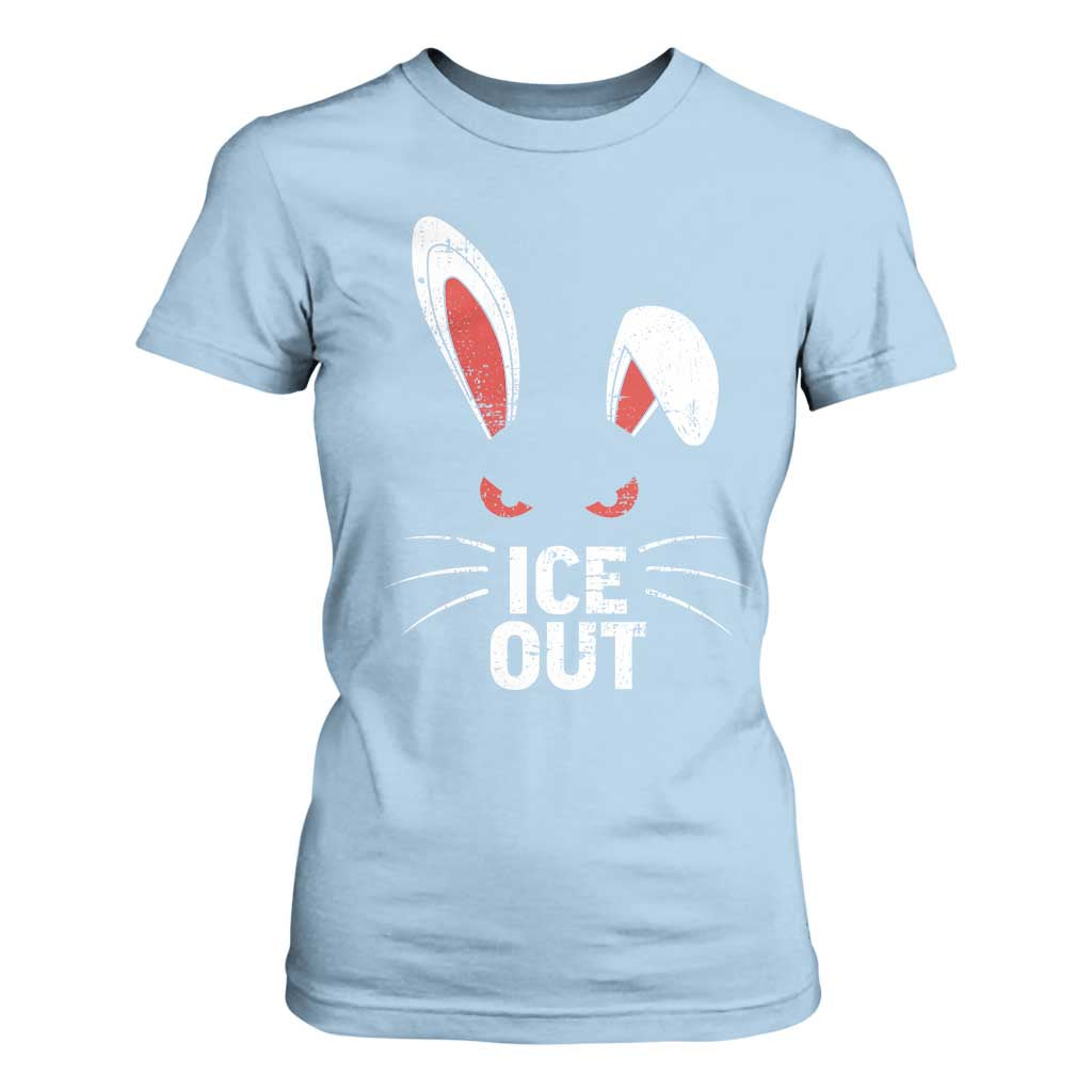 Bunny Ice Out T Shirt For Women Resist FDT Anti Immigration Enforcement TS10 Light Blue Print Your Wear
