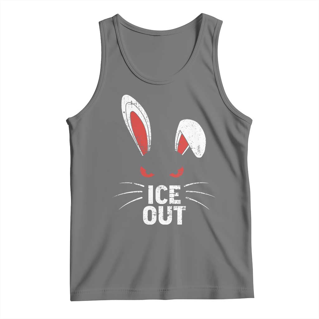 Bunny Ice Out Tank Top Resist FDT Anti Immigration Enforcement TS10 Black Heather Print Your Wear