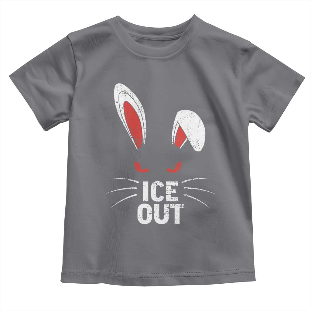 Bunny Ice Out Toddler T Shirt Resist FDT Anti Immigration Enforcement TS10 Charcoal Print Your Wear