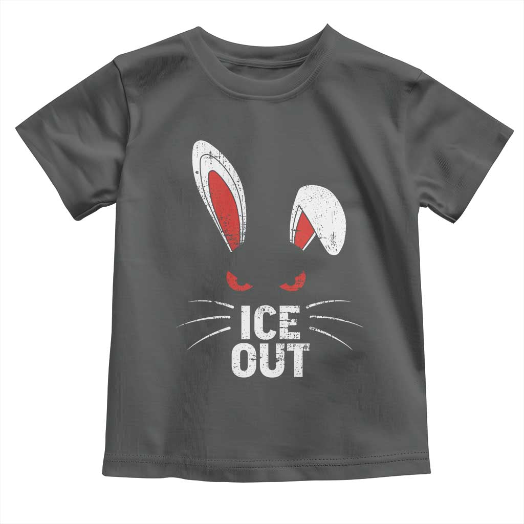 Bunny Ice Out Toddler T Shirt Resist FDT Anti Immigration Enforcement TS10 Dark Heather Print Your Wear